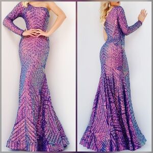 NWT Iridescent Jovani purple prom dress sz 0